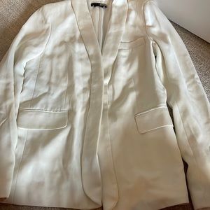 Alice + olivia cream tuxedo blazer